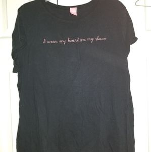 "I wear my heart on my sleeve" sleep tee